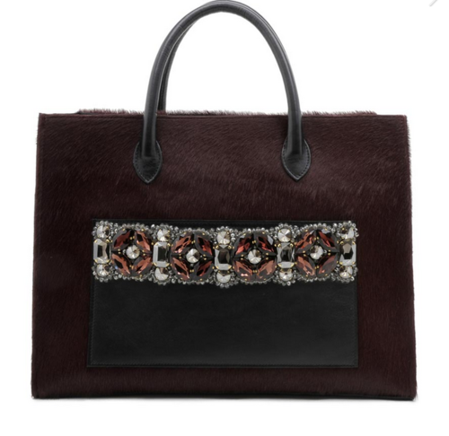 SHOPPER BURGUNDY PONY