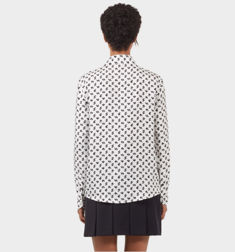 Chemise en soie imprimé Lightning