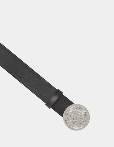 Ceinture en cuir mat Lion gravé