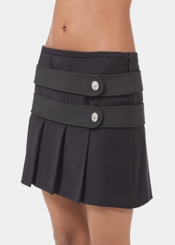 Jupe plissée bouton Lion