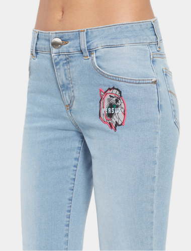 Jean skinny délavé Rebel Lion