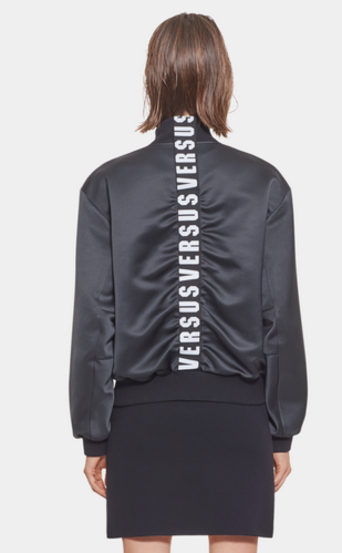 Blouson en satin à logo Versus