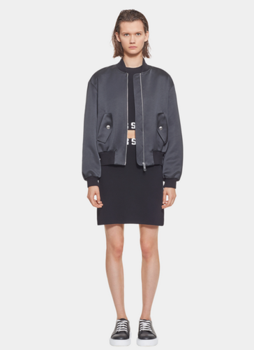 Blouson en satin à logo Versus