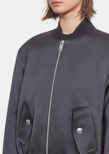 Blouson en satin à logo Versus