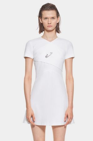 Robe en jersey stretch à épingle