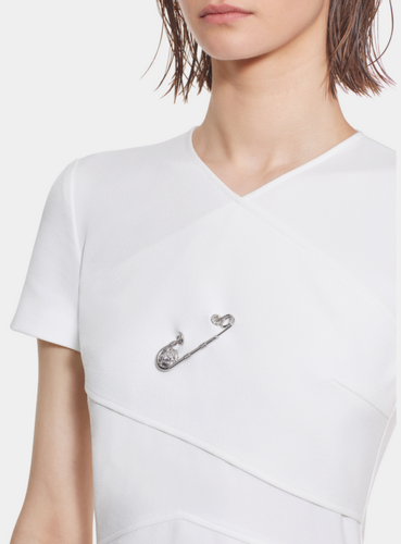 Robe en jersey stretch à épingle