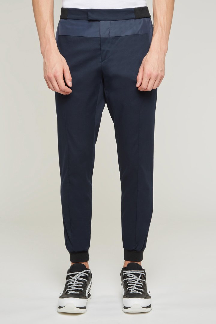Casual Pants with Contrast Cuts