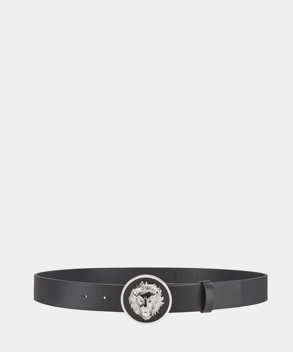 Ceinture en cuir mat Lion gravé