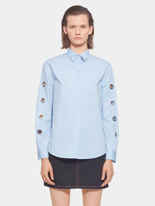 Chemise à macro œillets