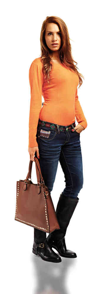 Pant Ceinture Brodé